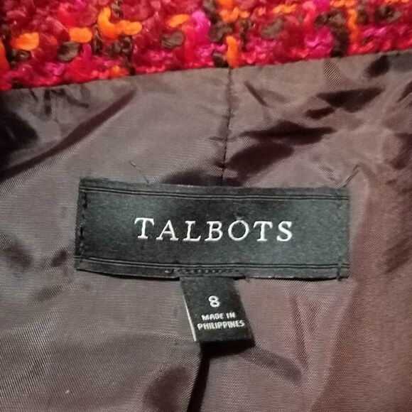 Talbots Red Tweed Double Breasted Pea Coat size 9 - Picture 2 of 14